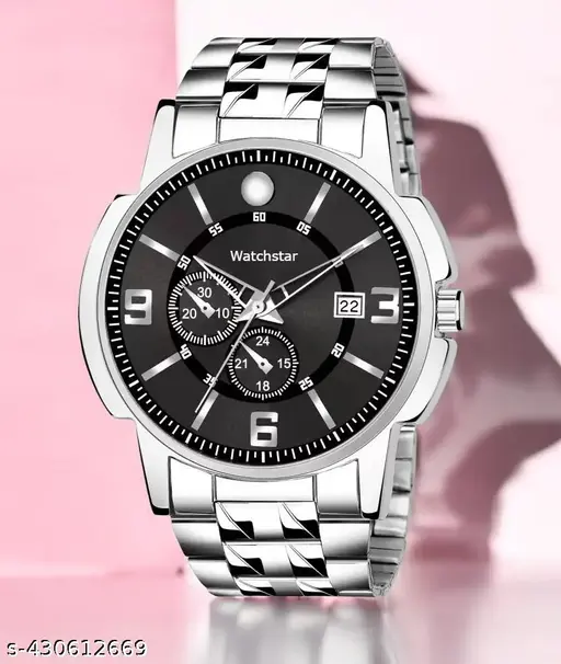 Stainless Steel Formal Casual Analog Date Function Watch For Boys and Mens]