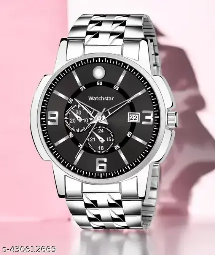 Stainless Steel Formal Casual Analog Date Function Watch For Boys and Mens]